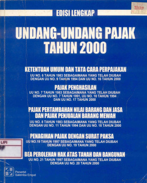 Image of Undang - Undang Pajak Tahun 2000