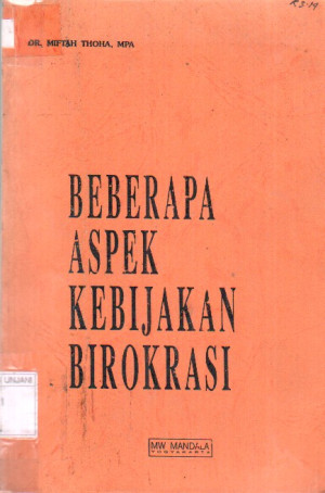 Image of Beberapa Aspek Kebijakan Birokrasi